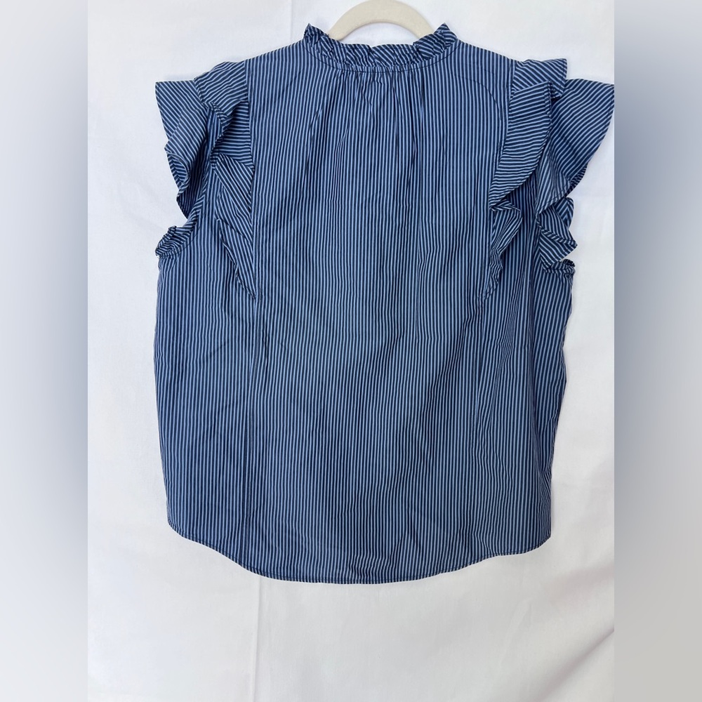 Striped Ruffle Sleeve Blouse. NWT XXL - Picture 4 of 7
